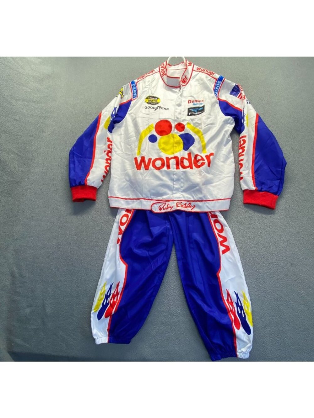 Ricky Bobby Racing Costume Jumpsuit‎ Full Suit Set Outfit Men's Size 2XL